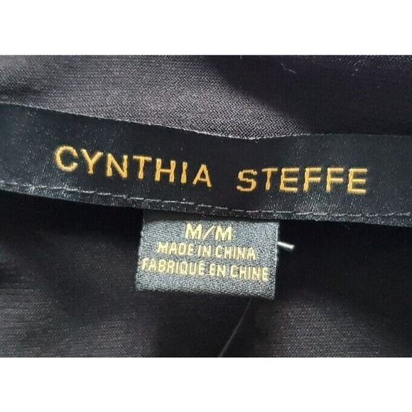 NWT Cynthia Steffe Women's Black Midi Dress Cocktail Fit & Flare MSRP $198 Sz M - Picture 6 of 9